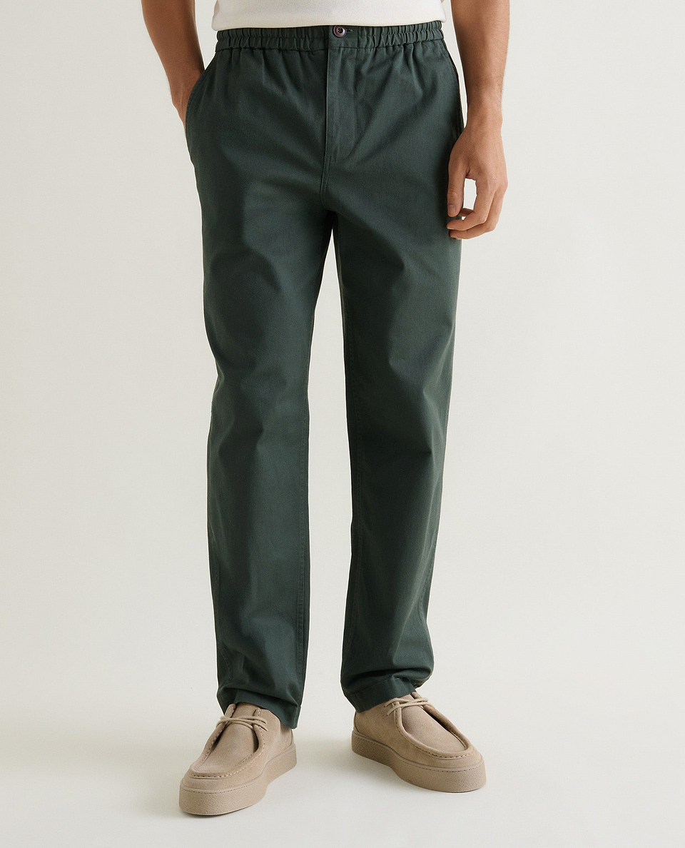 Men's All Rounder Cotton Trousers - Forest Green