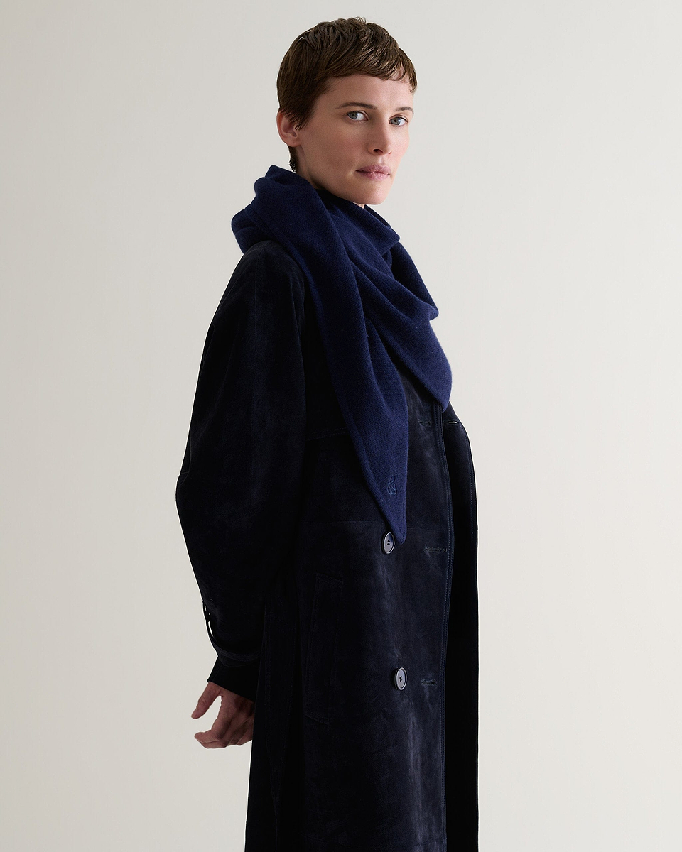 Women's Cashmere Merino Bandana - Navy