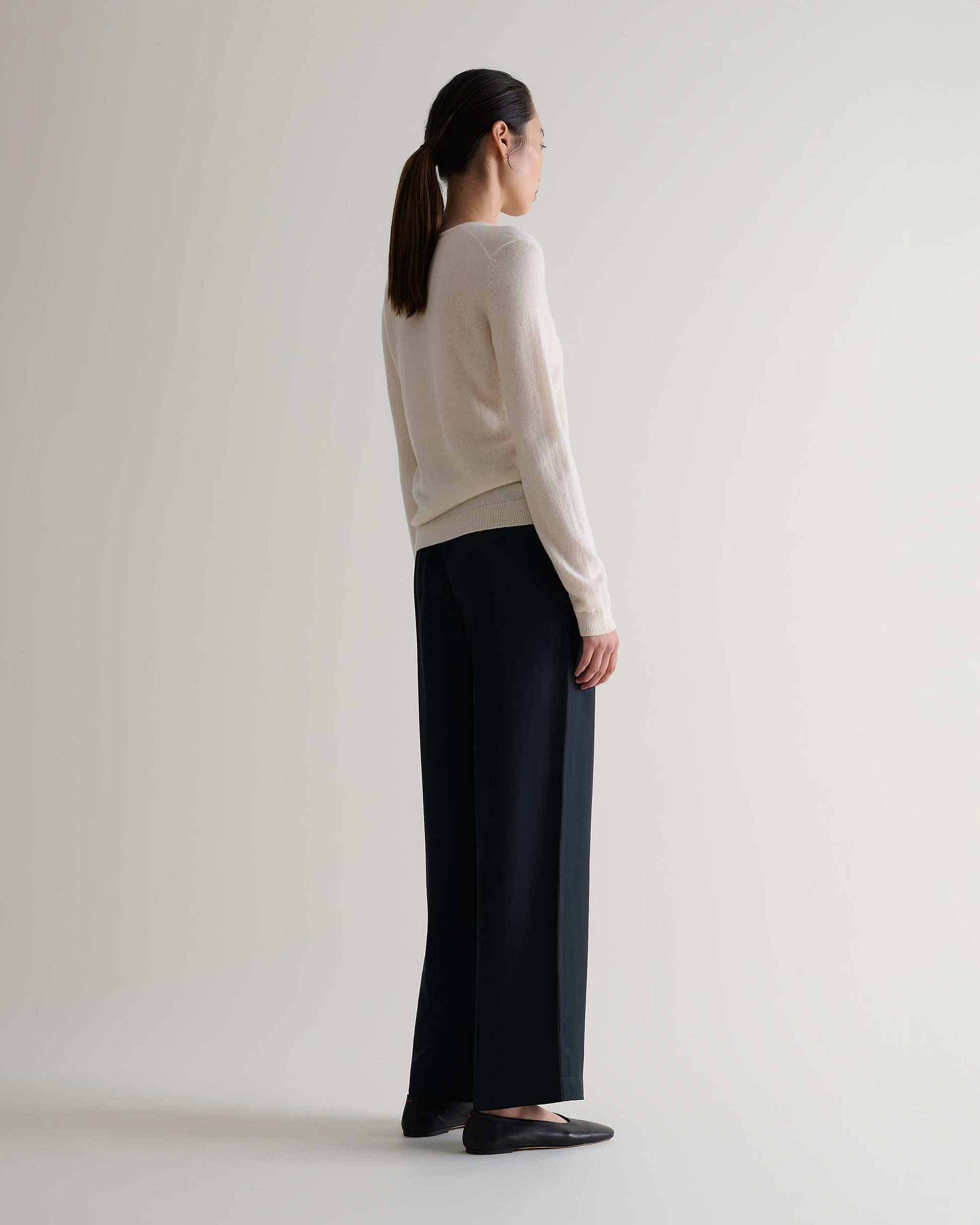 Women's Easy-Silk Wide-Leg Trouser - Black