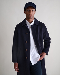 Men's Cashmere Wool Baseball Cap - Navy