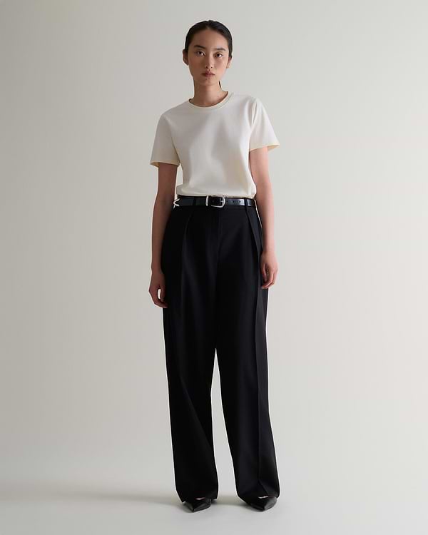Classic Cotton Crew Neck T-shirt - Buttermilk