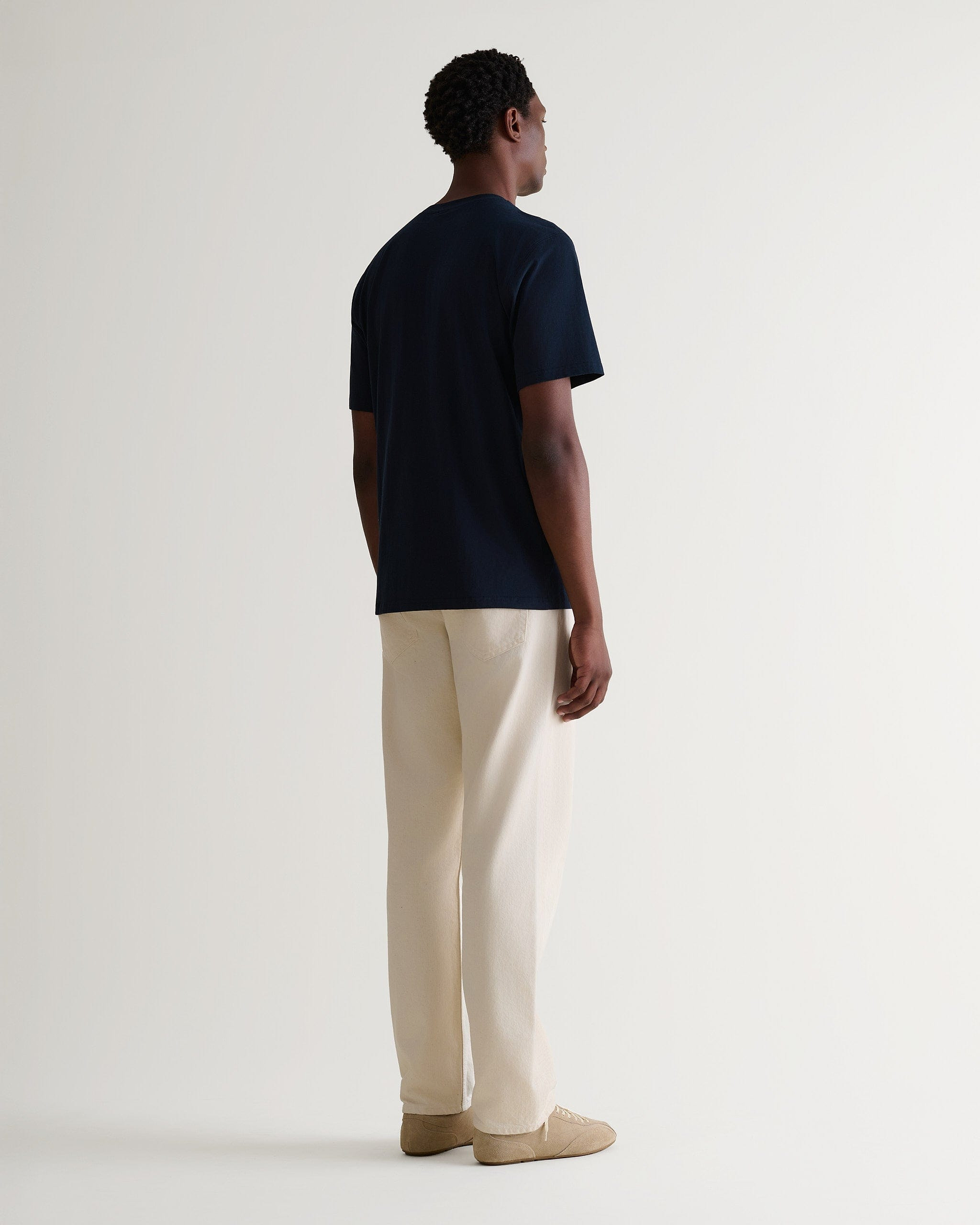 Men's Classic Cotton Crew Neck T-shirt - Navy