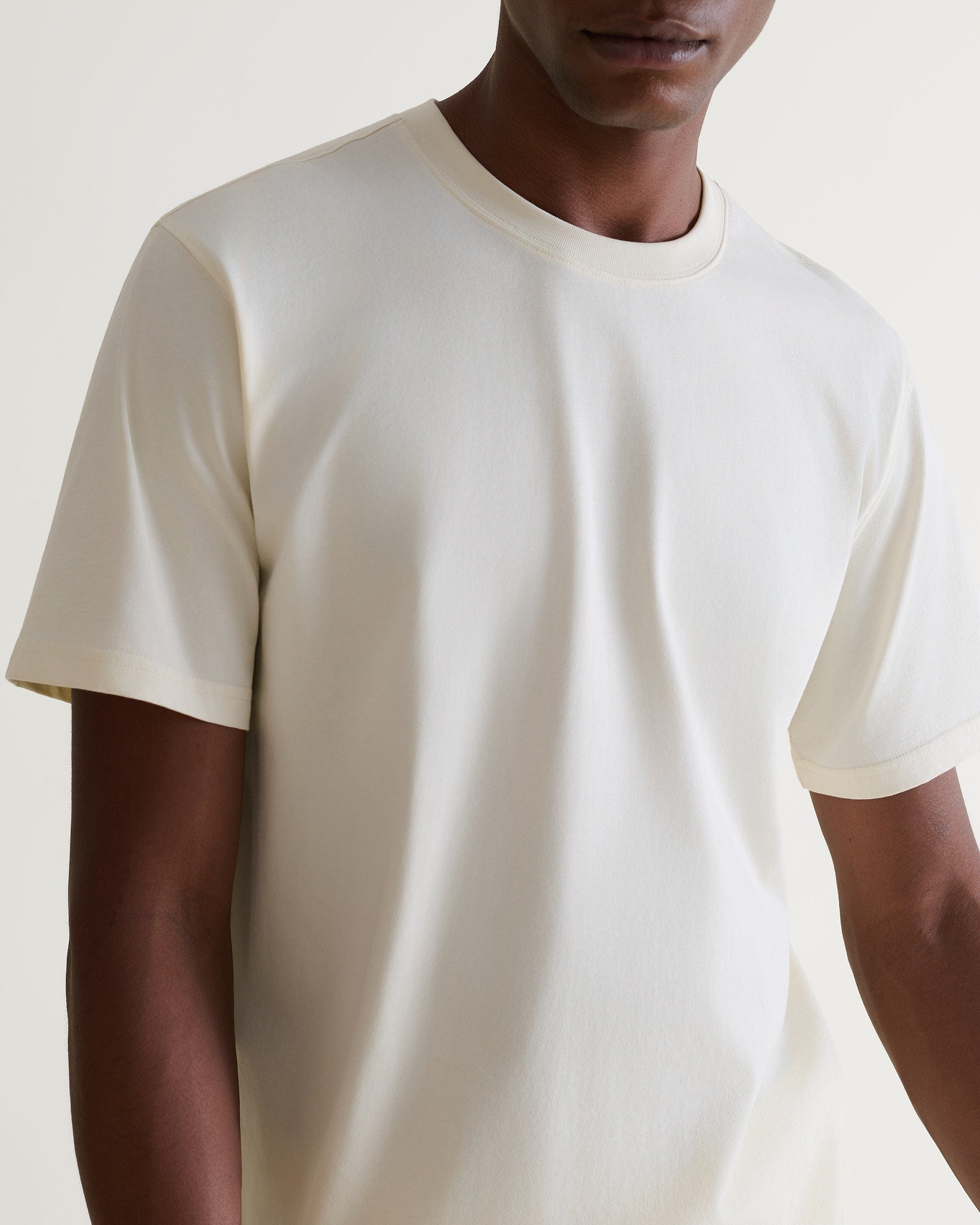 Men's Classic Cotton Crew Neck T-shirt - Parchment