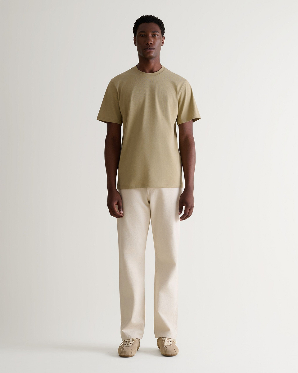 Men's Classic Cotton Crew Neck T-shirt - Smoky Olive