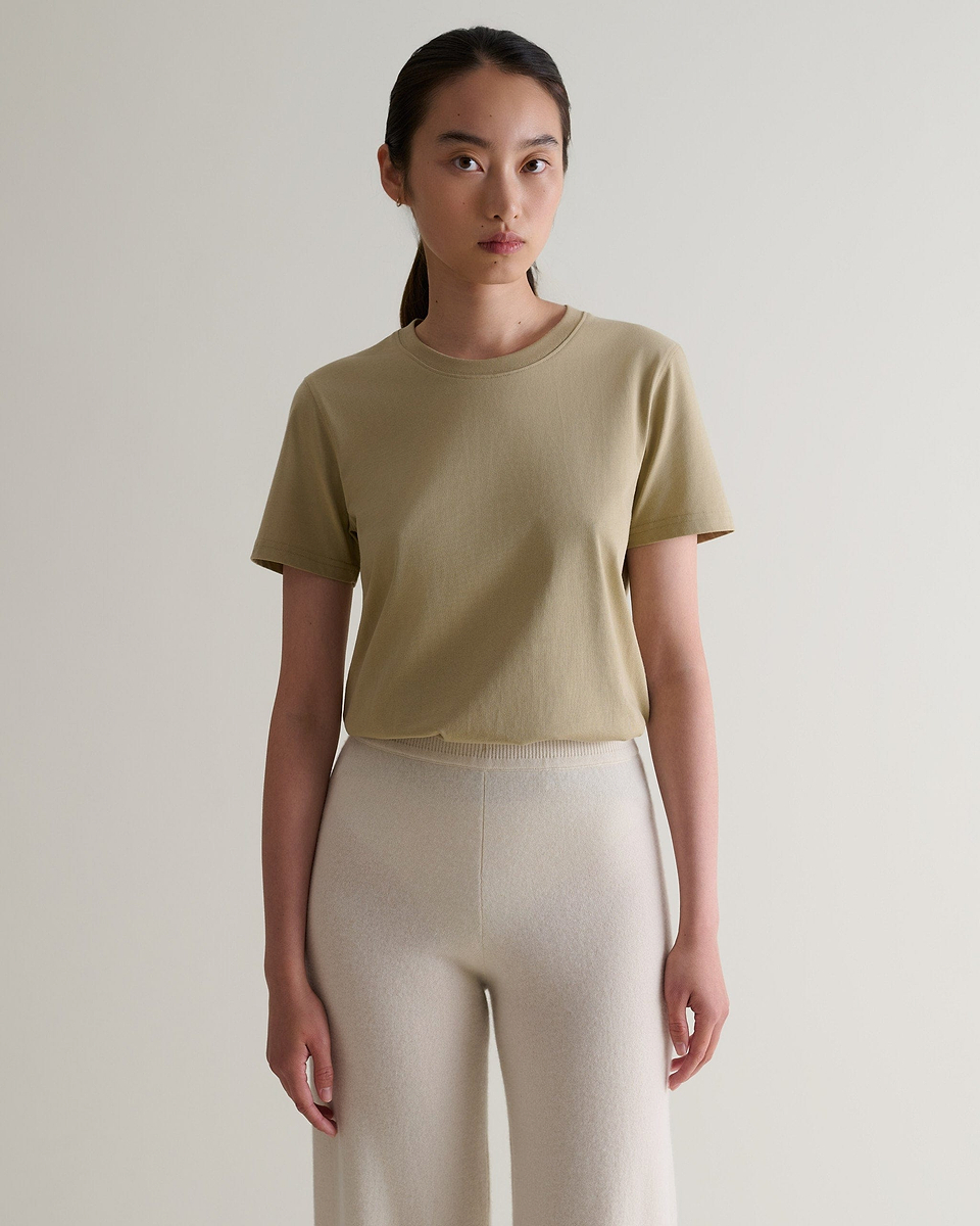 Classic Cotton Crew Neck T-shirt - Smoky Olive