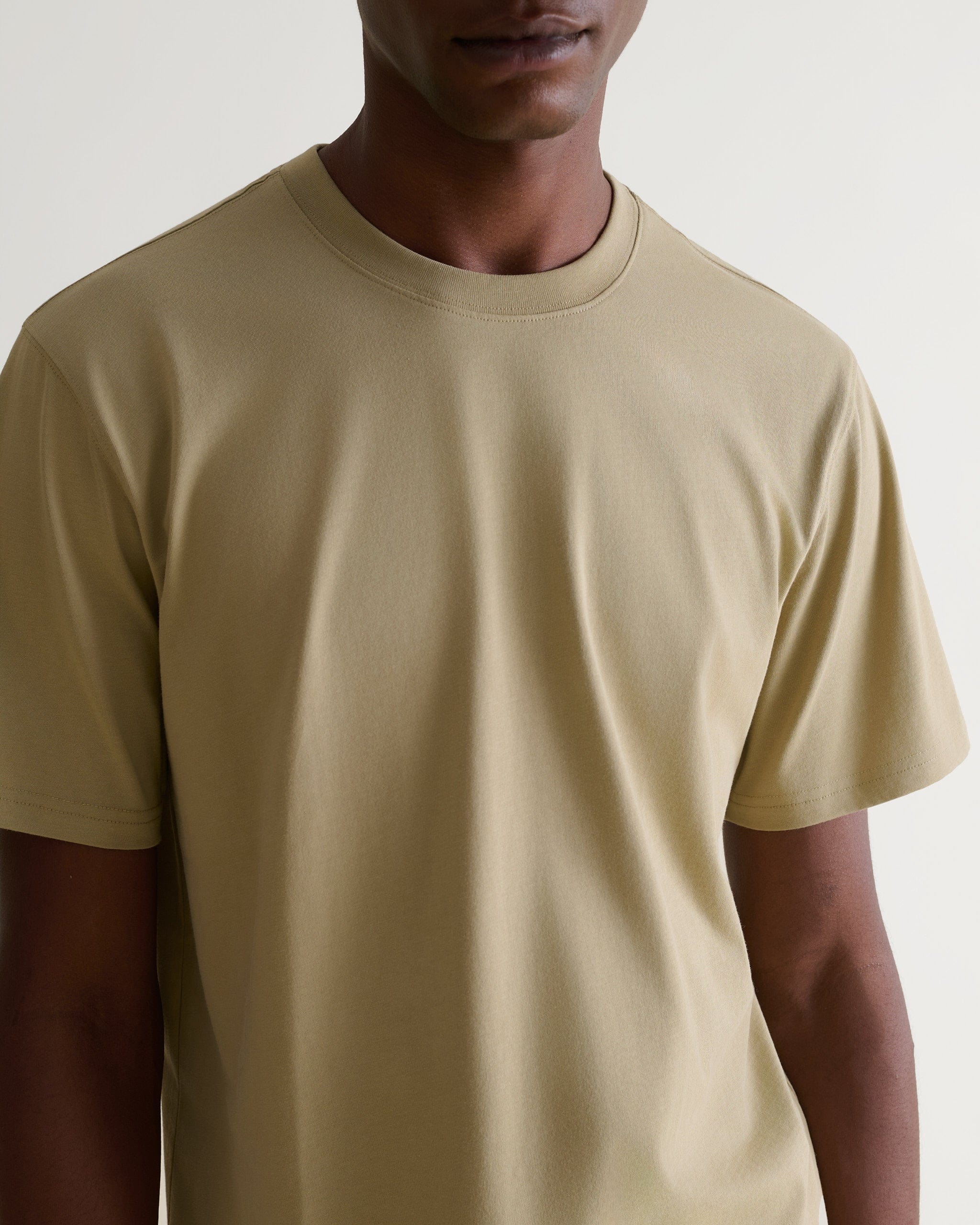 Men's Classic Cotton Crew Neck T-shirt - Smoky Olive