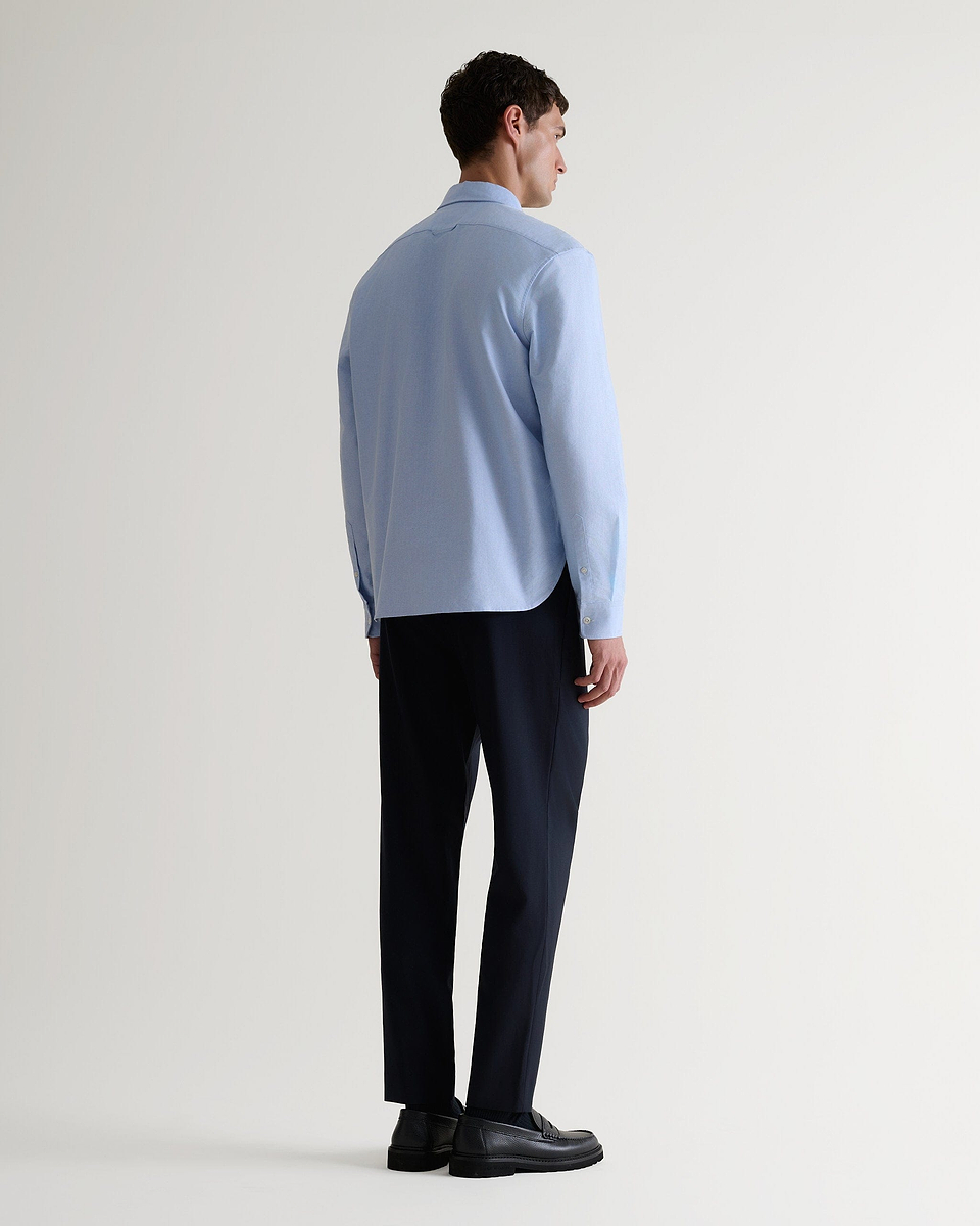 Men's Tropical Wool Drawstring Trousers - Indigo