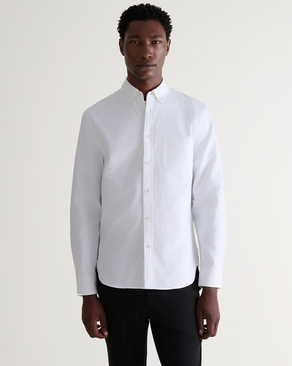 Men's Cotton Oxford Shirt - White