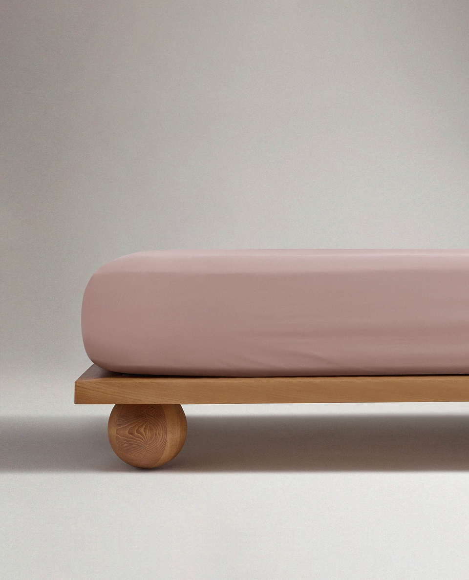 Crisp & Cool Organic Cotton Fitted Sheet - Clay