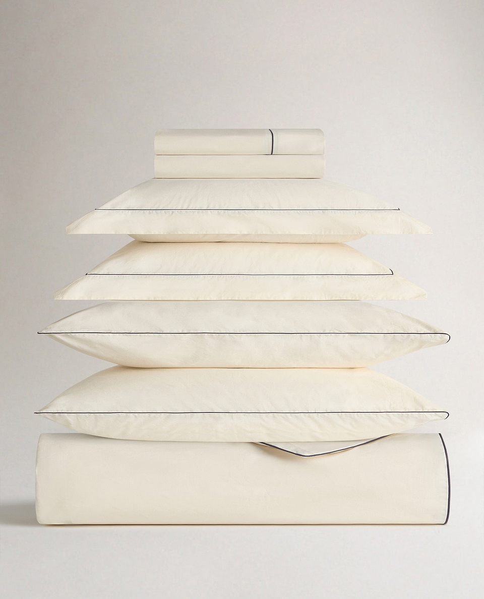 The Crisp & Cool Organic Deluxe Bundle - Buttermilk Black Piping - Single