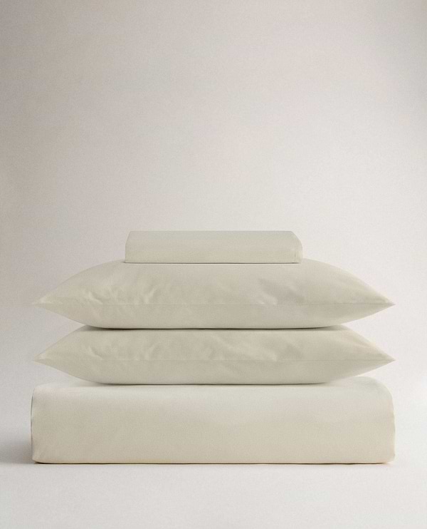 The Crisp & Cool Organic Cotton Duvet Set - Buttermilk