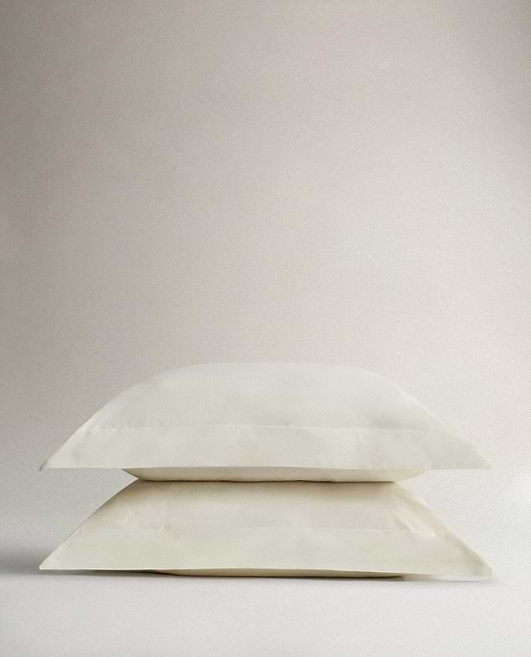 The Crisp & Cool Organic Luxury Pillow Sham Set - Buttermilk