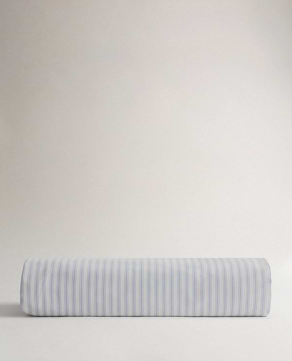 Crisp & Cool Organic Cotton Duvet Cover - Blue Ticking Stripe