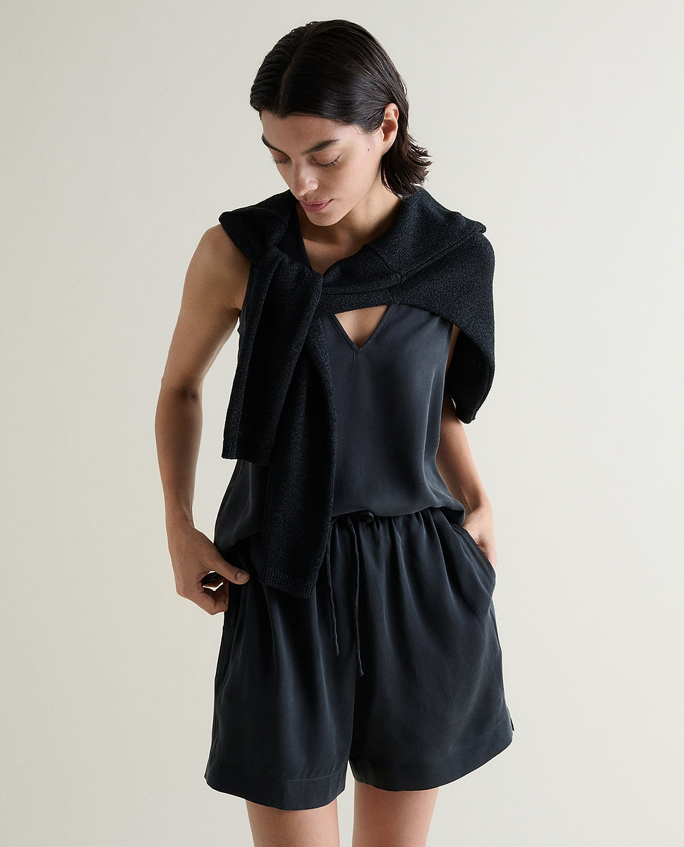 Women's Easy-Silk Relaxed Shorts - Black