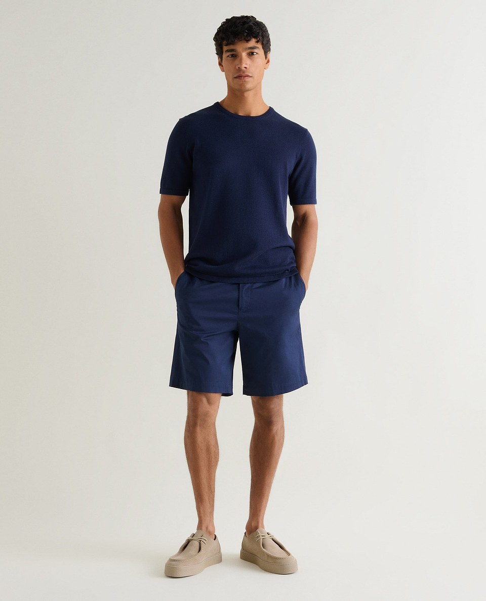 Men's Essential Cotton Chino Shorts - Navy