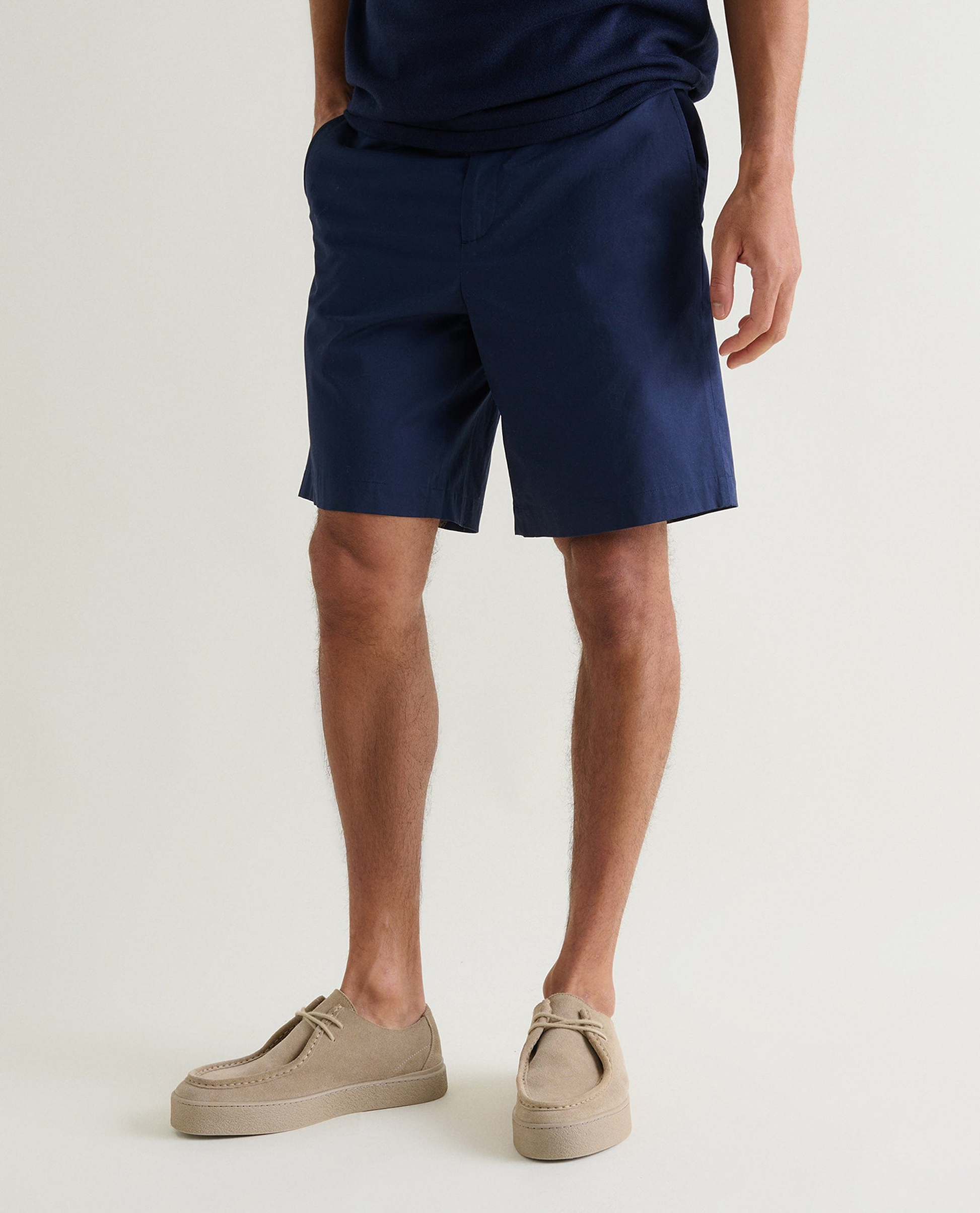 Men's Essential Cotton Chino Shorts - Navy