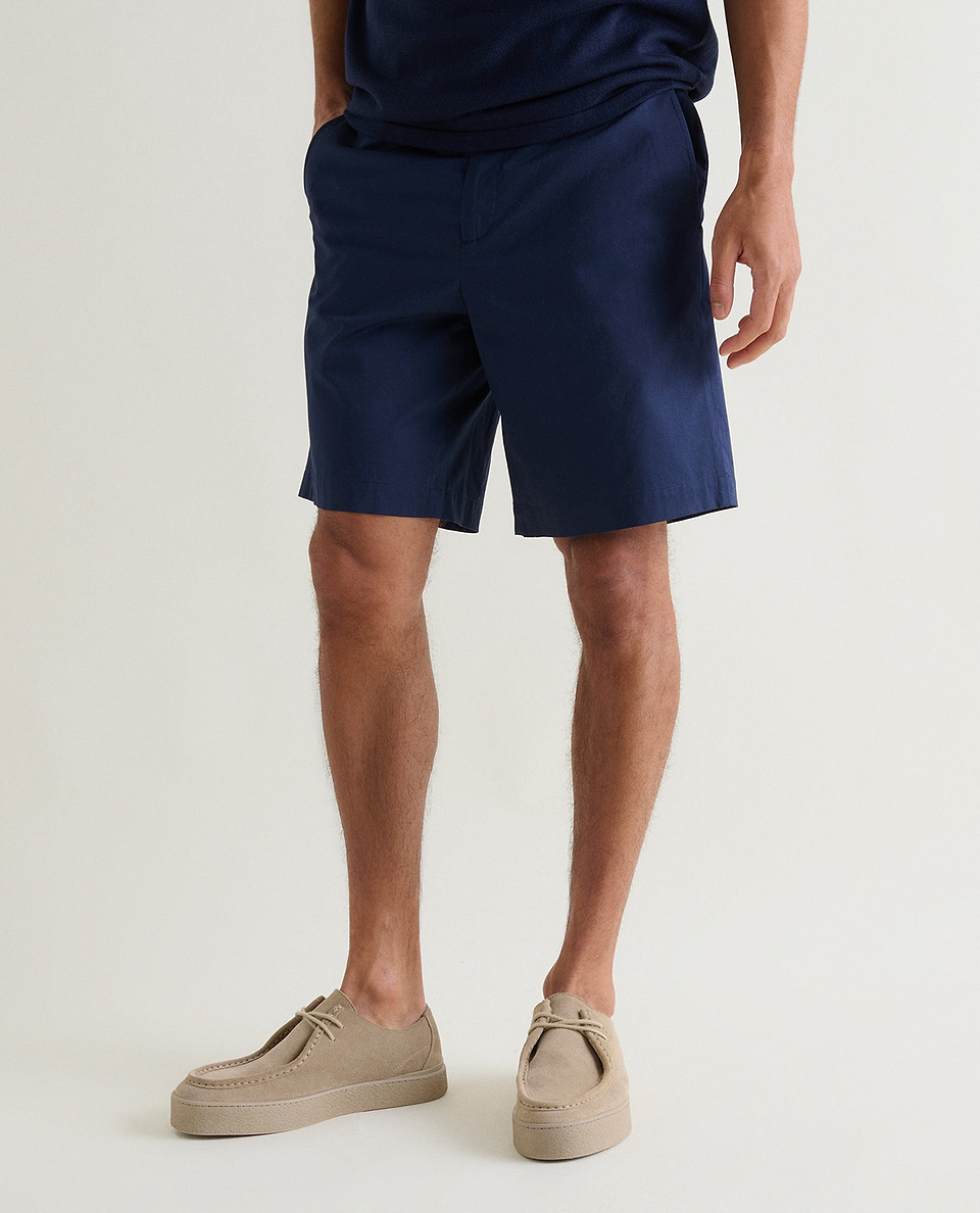 Men's Essential Cotton Chino Shorts - Navy