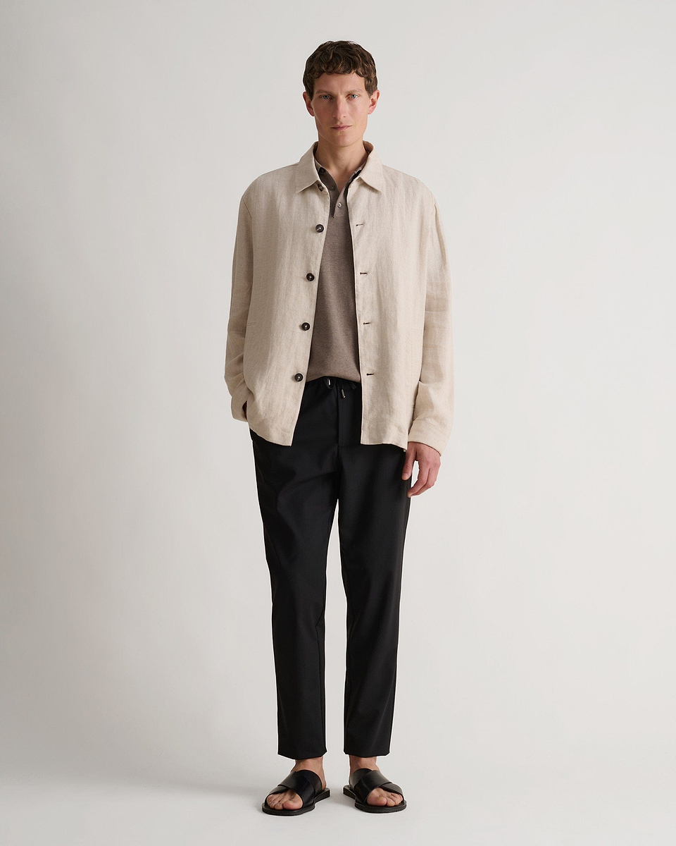 Men's European Flaxª Linen Relaxed Suit Jacket - Natural