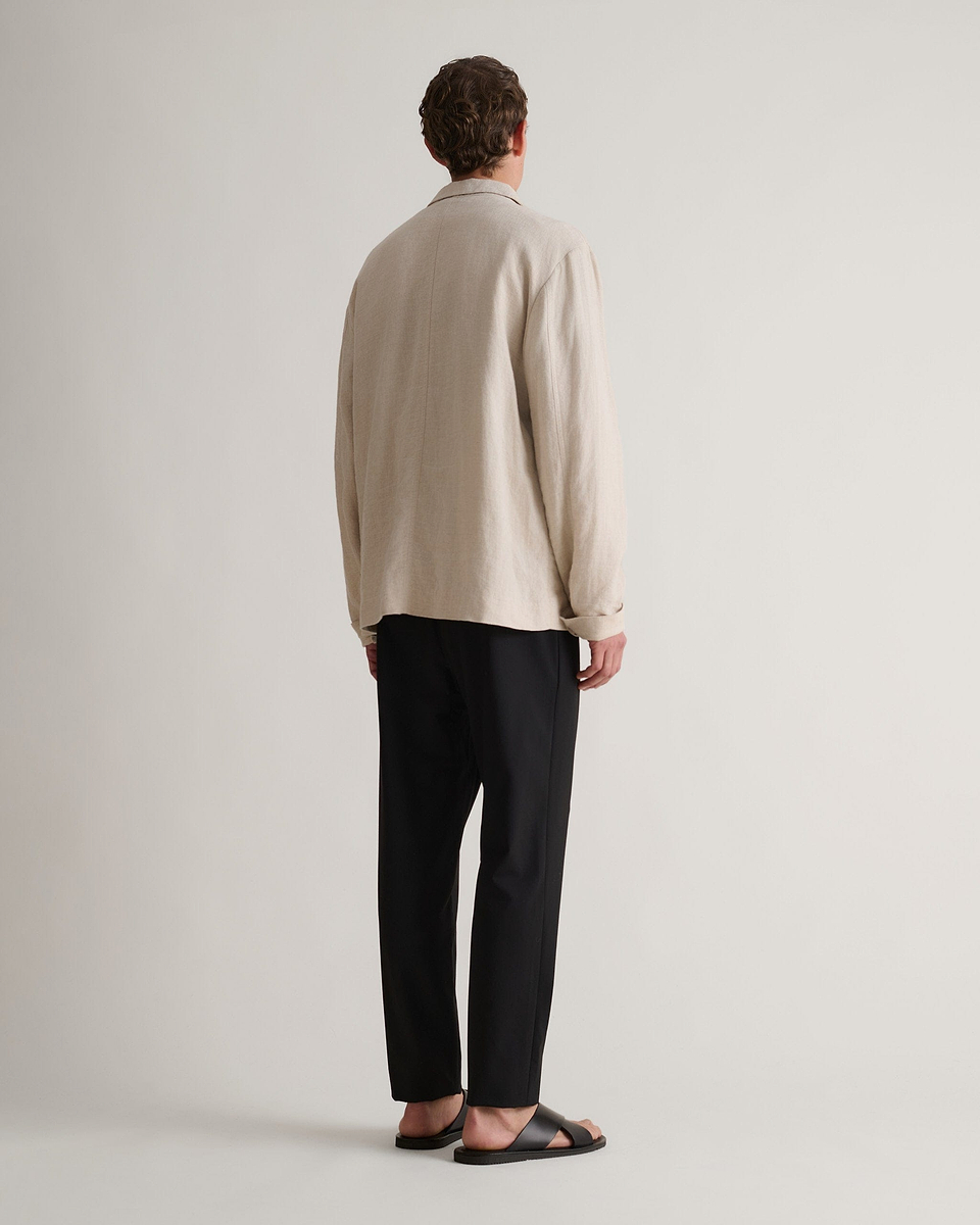 Men's European Flaxª Linen Relaxed Suit Jacket - Natural