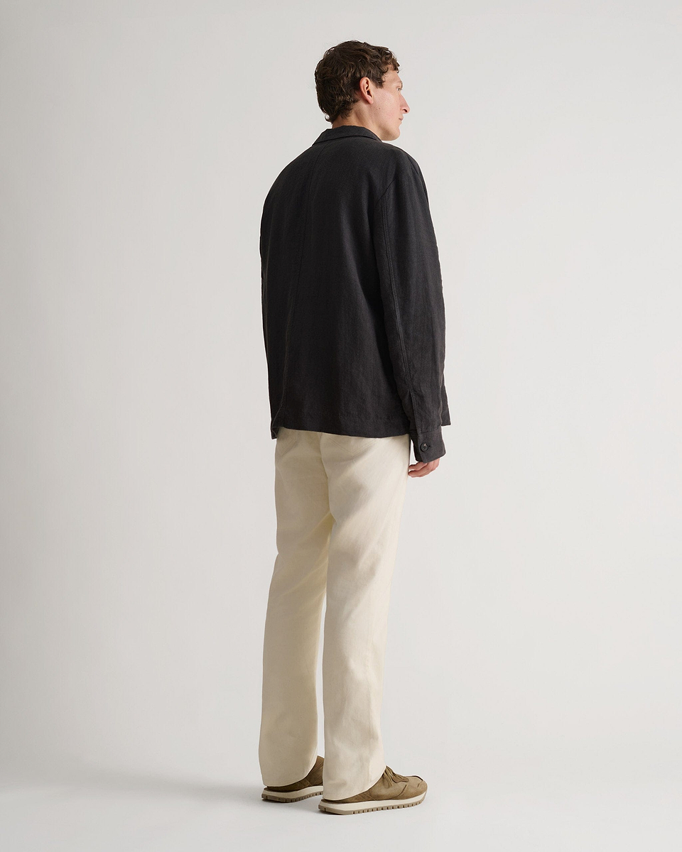Men's European Flaxª Linen Relaxed Suit Jacket - Smoke