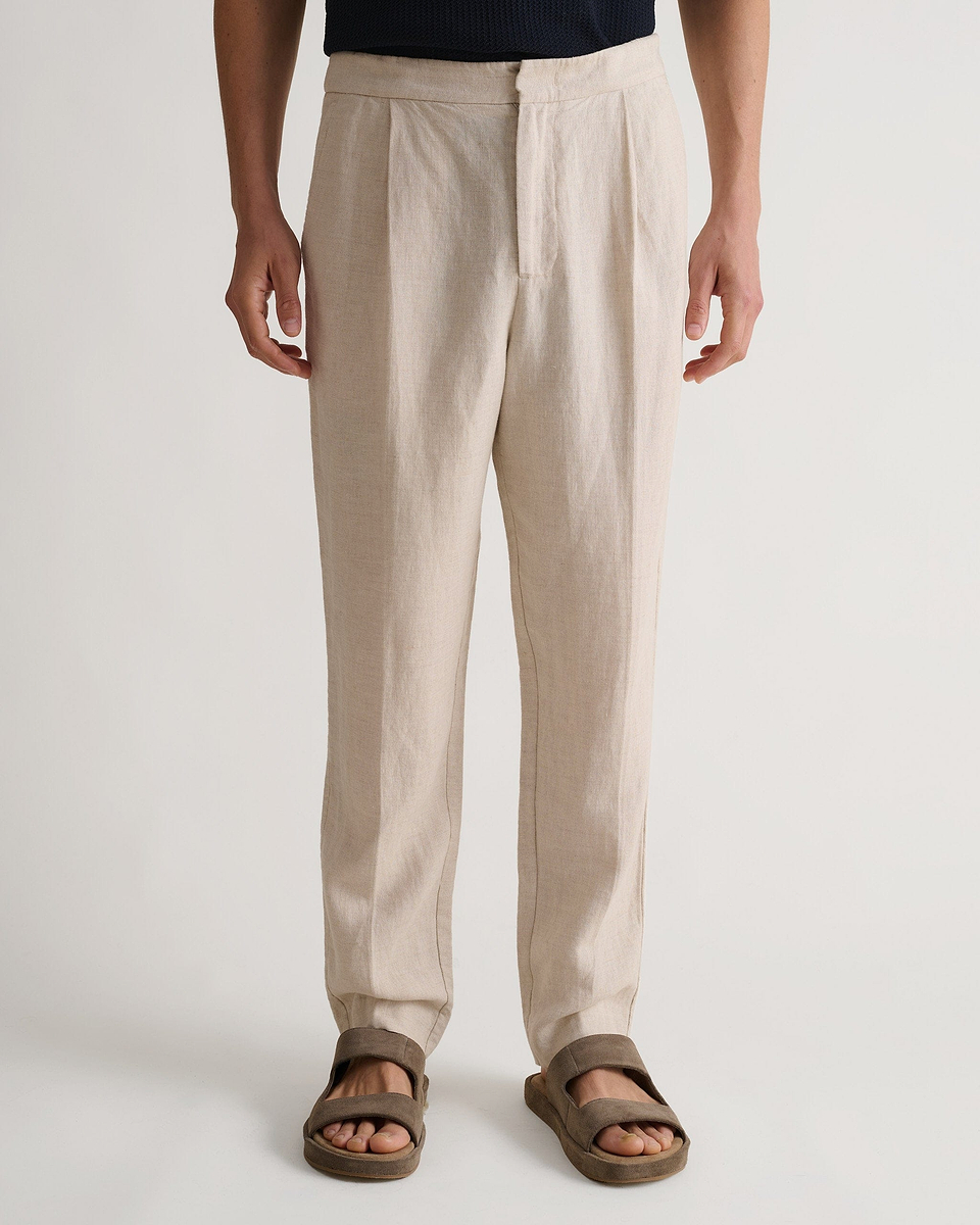 Men's European Flaxª Linen Suit Trousers - Natural