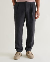 Men's European Flaxª Linen Suit Trousers - Smoke