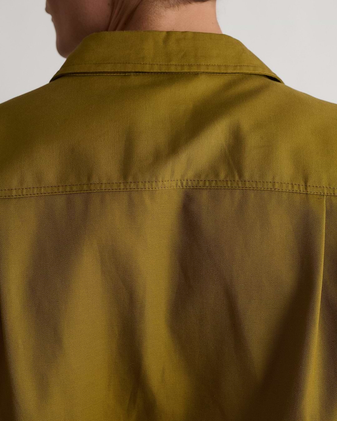 Men's French Linen Bomber Jacket - Olive