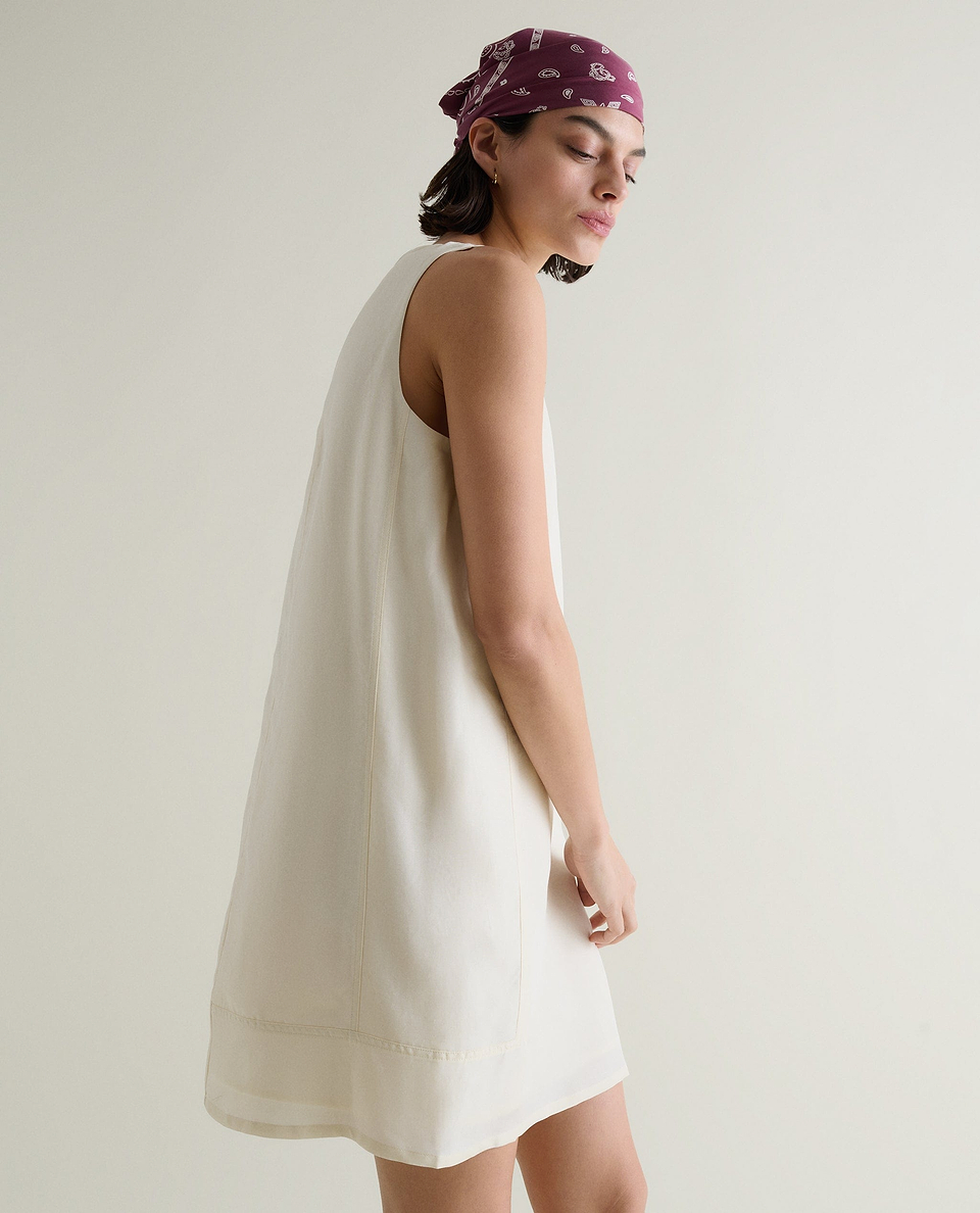 Women's Future-Linen Classic Mini Dress - Buttermilk