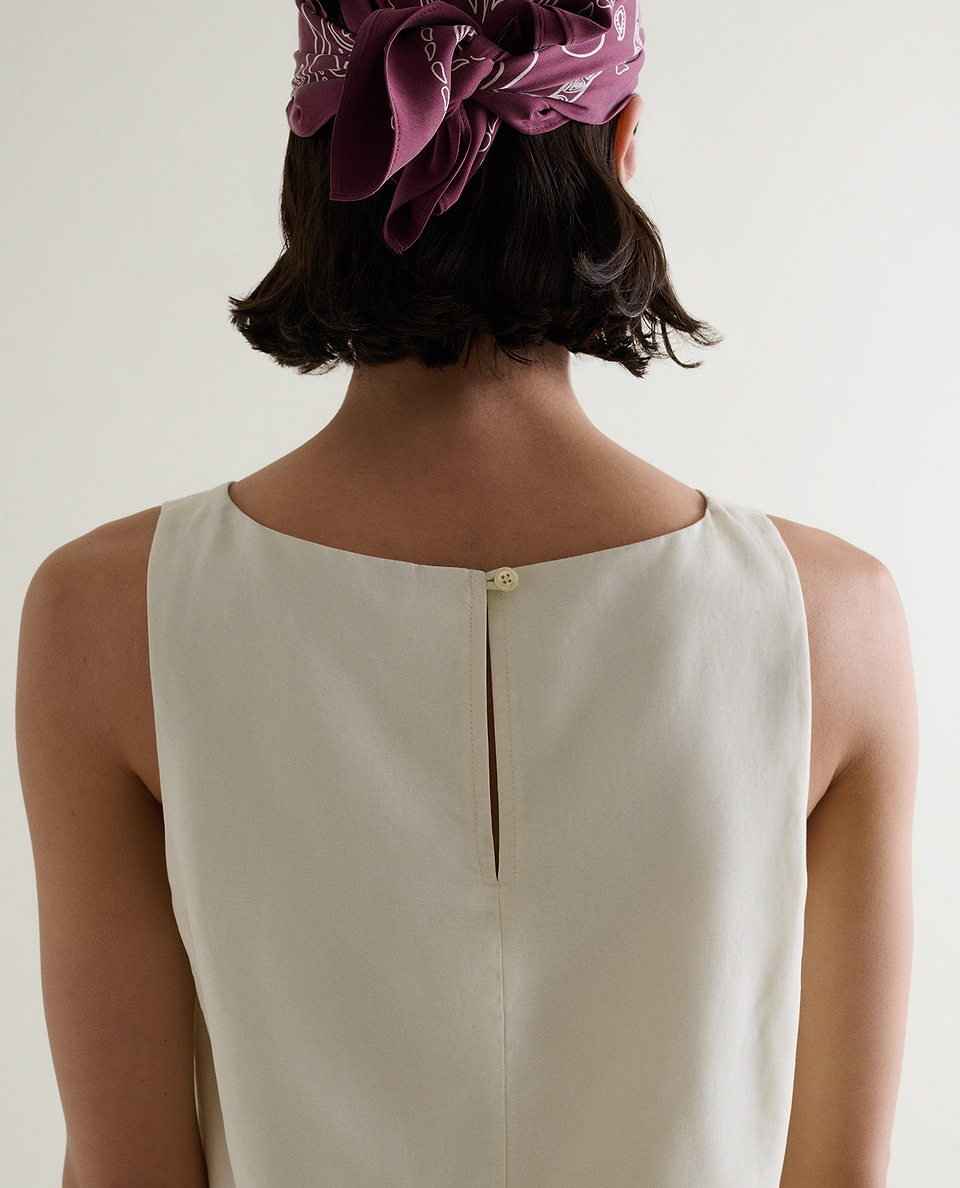 Women's Future-Linen Classic Mini Dress - Buttermilk