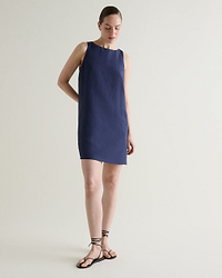 Women's Future-Linen Classic Mini Dress - Navy