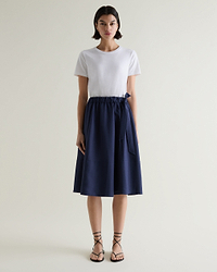 Women's Future-Linen Full Skirt - Navy
