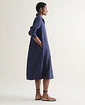 Women's Future-Linen Shirt Dress - Navy