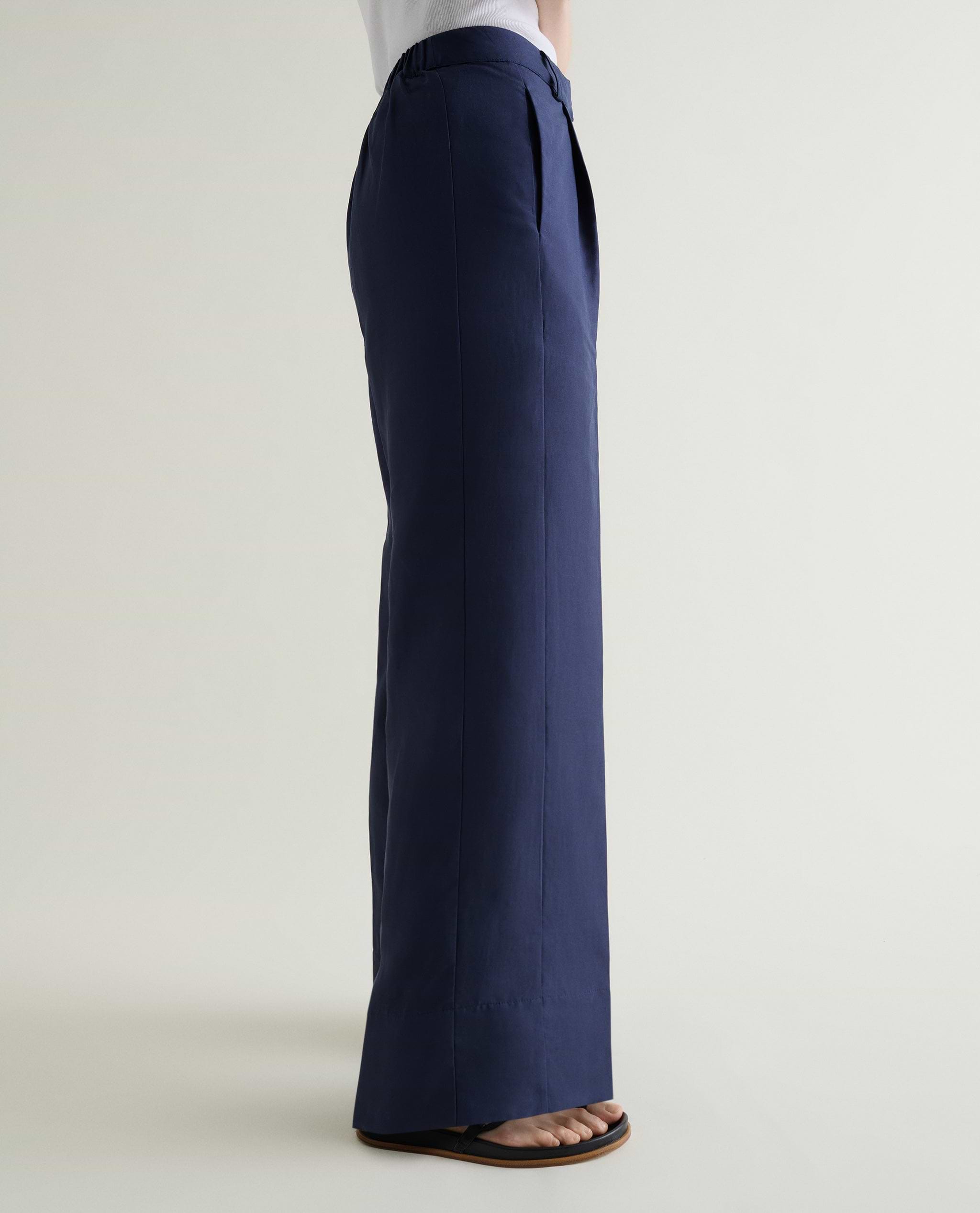 Women's Future-Linen Wide-Leg Trouser - Navy
