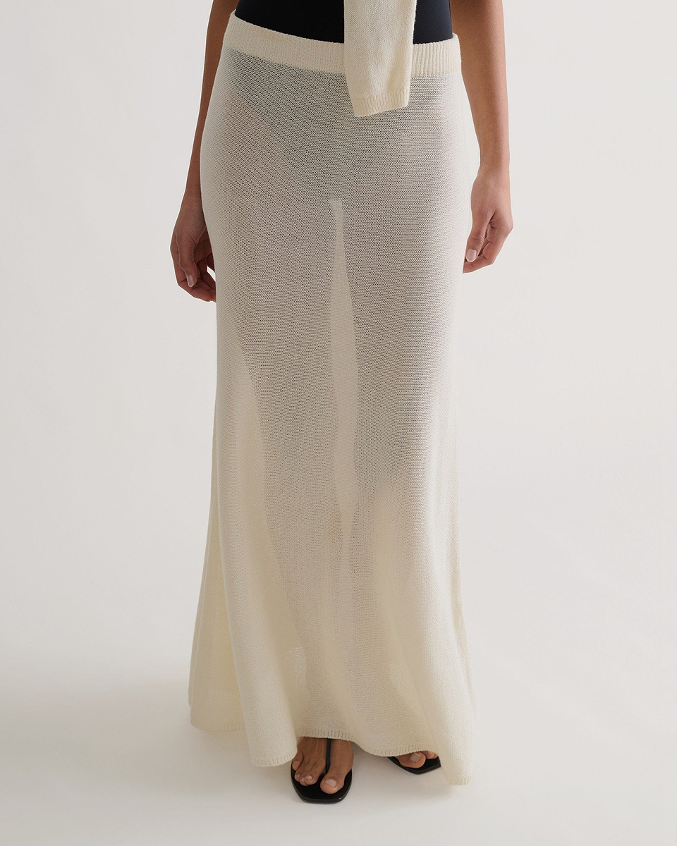 Women's Paper Yarn Knit Skirt