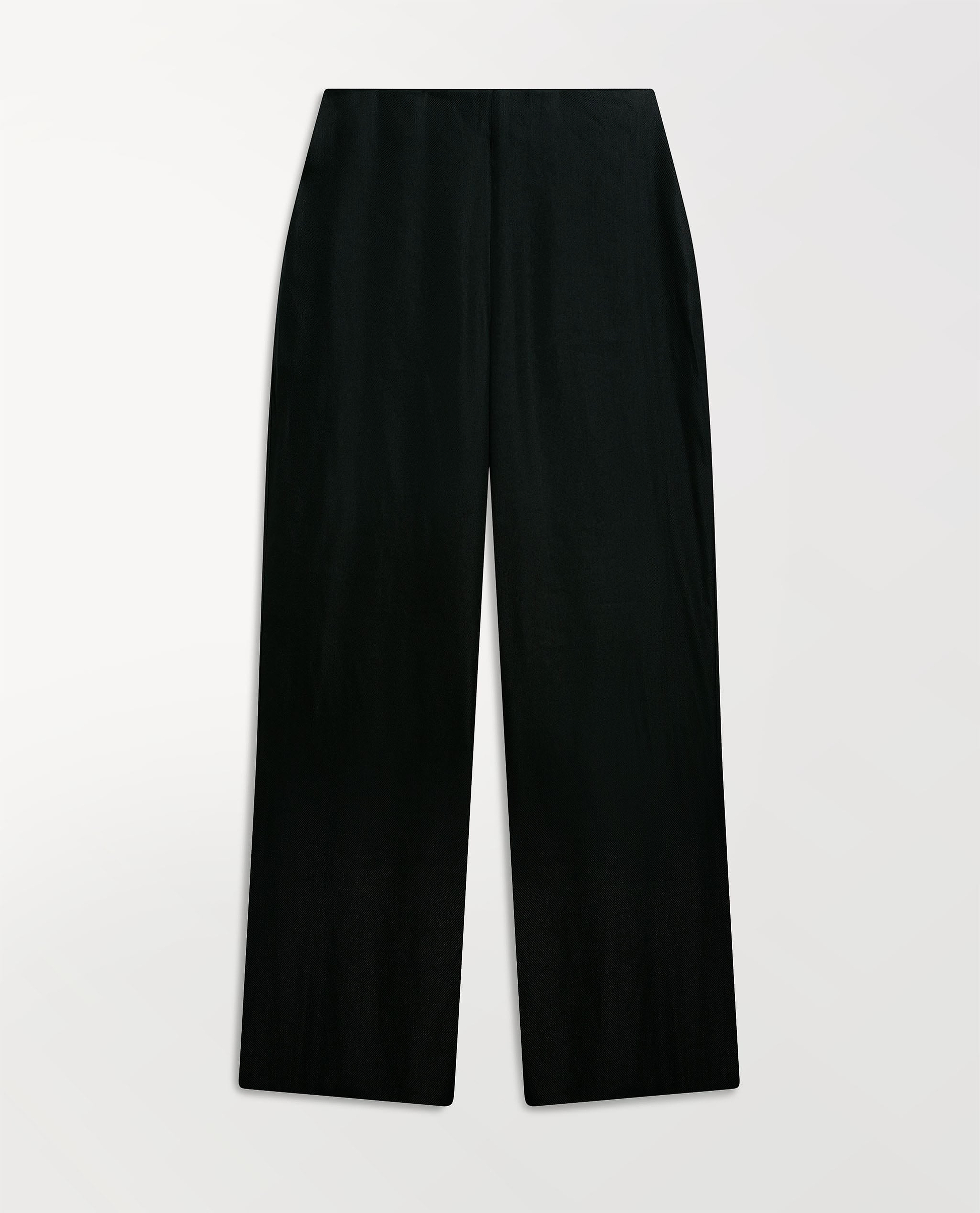 Women's Linen Wide Leg Trouser - Black