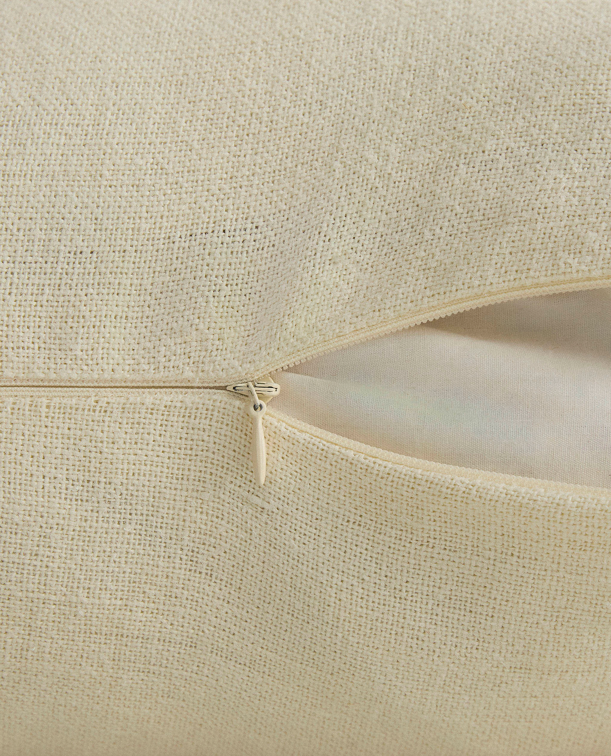 Piped Lumbar Cushion Cover - Alabaster