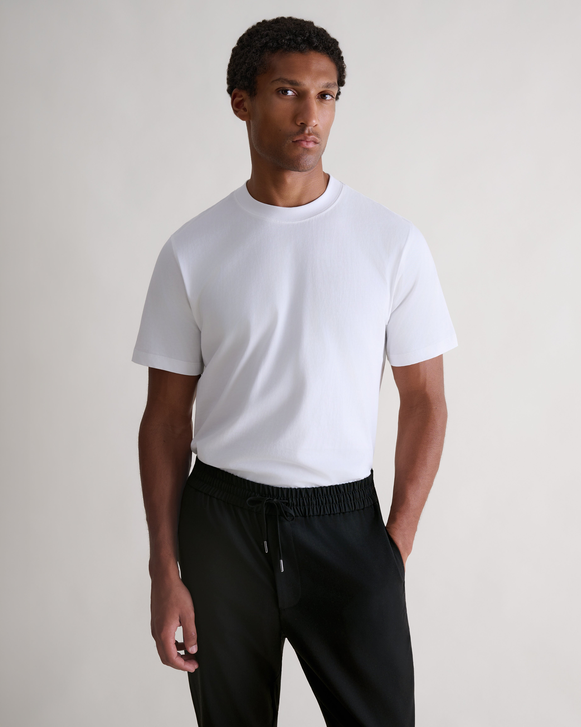 Men's Classic Cotton Crew Neck T-shirt - White