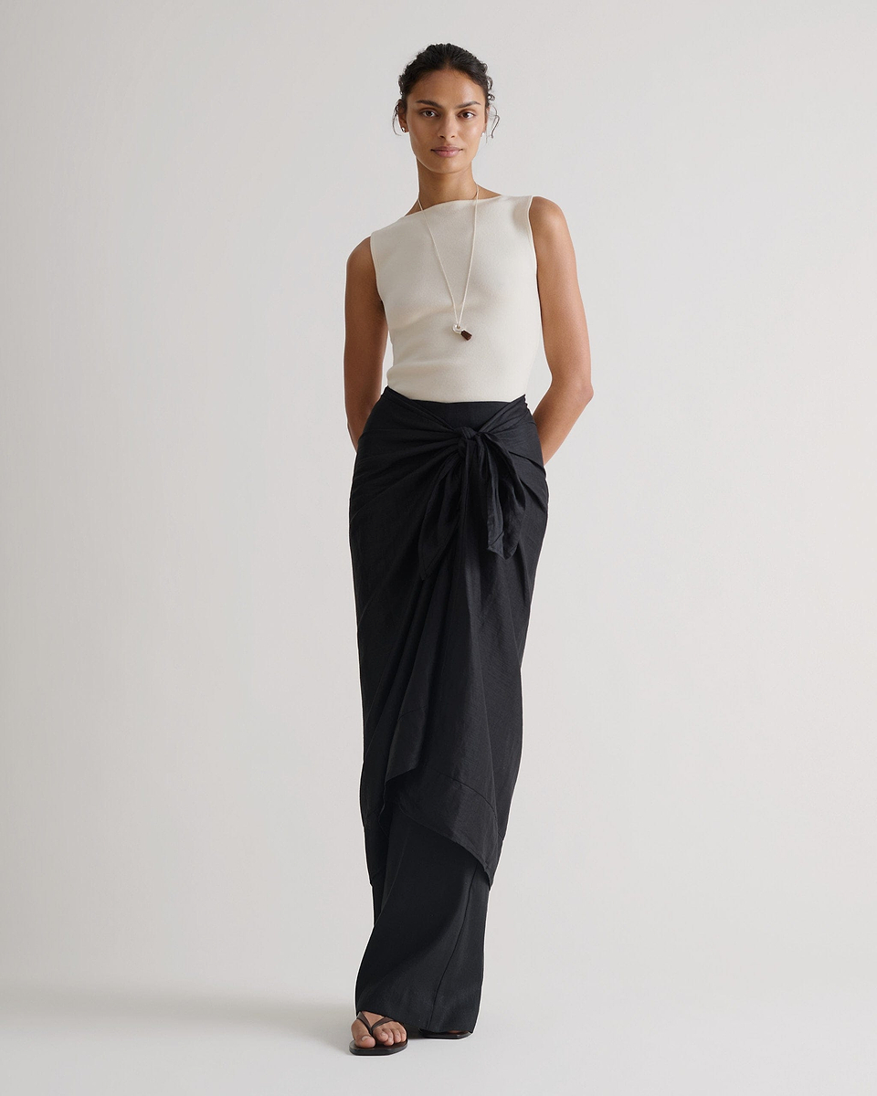 Women's Merino Wool Straight Neck Vest