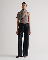 Women's NAIA™ Liquid Satin Bias Trouser - Black