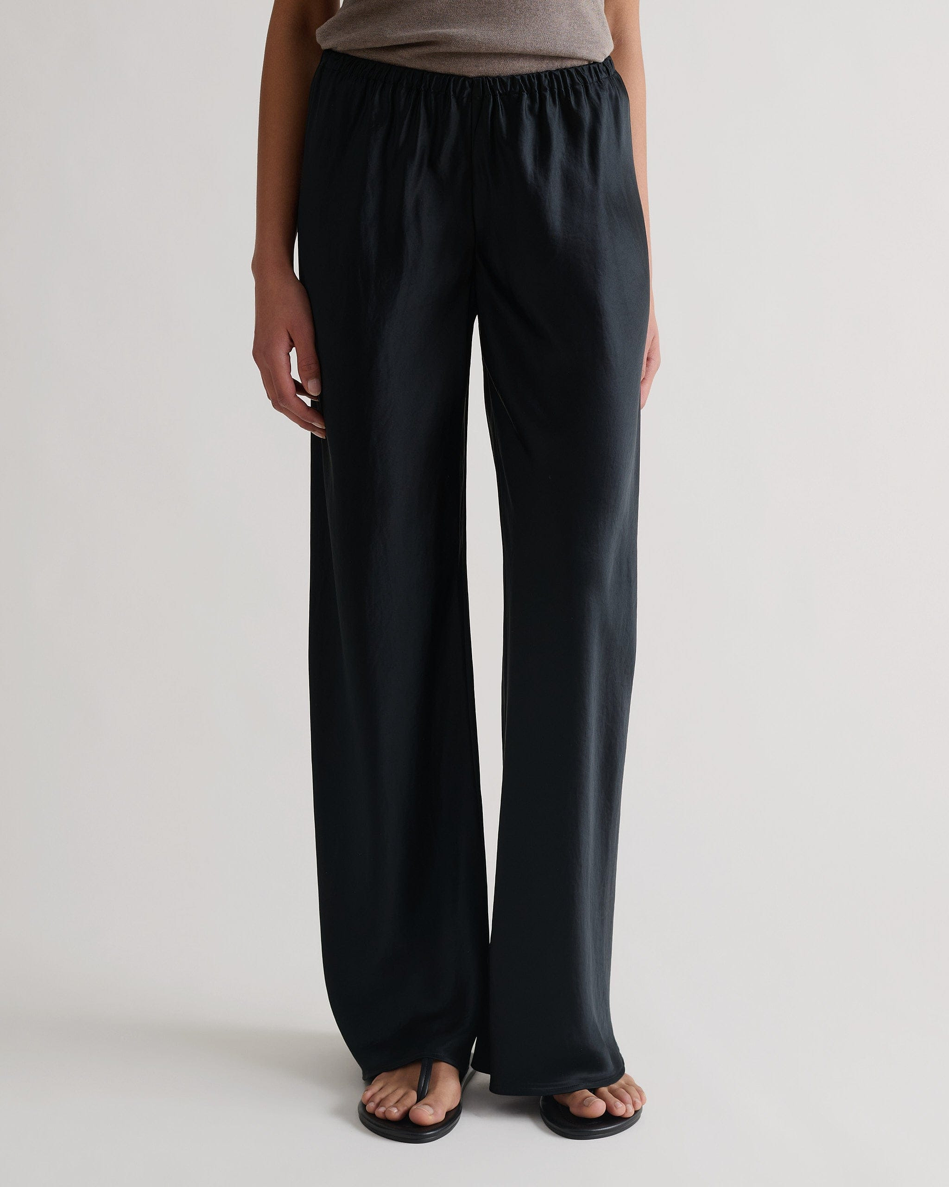 Women's NAIA™ Liquid Satin Bias Trouser - Black