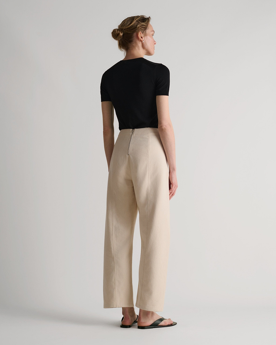 Women's Organic Cotton Barrel Leg Jean - Bone