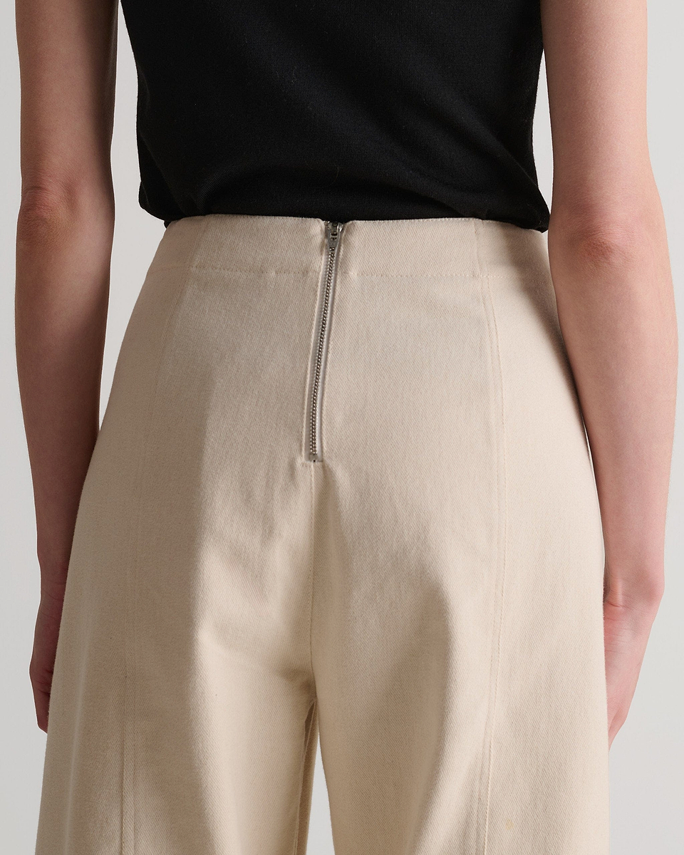 Women's Organic Cotton Barrel Leg Jean - Bone