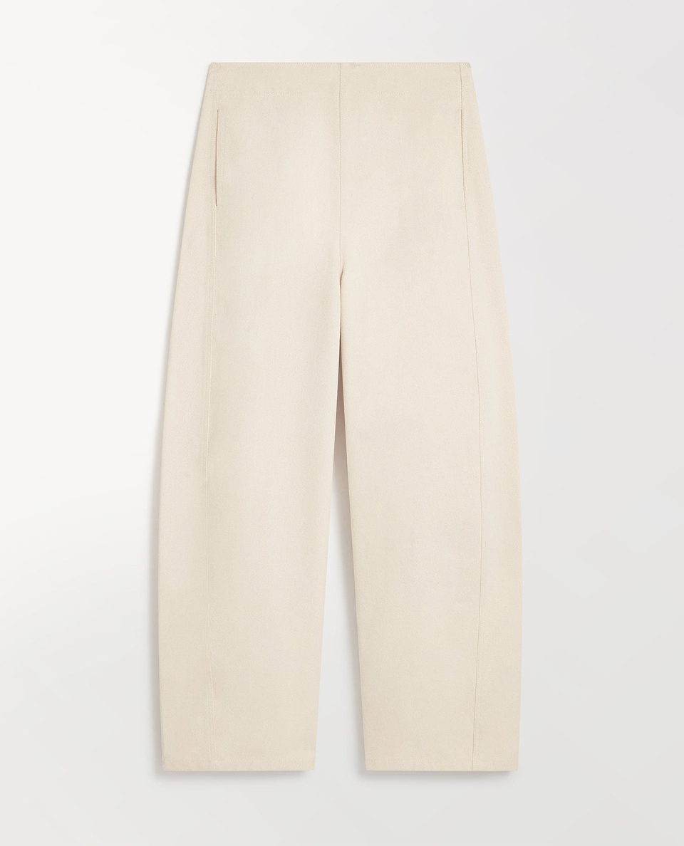 Women's Organic Cotton Barrel Leg Jean - Bone