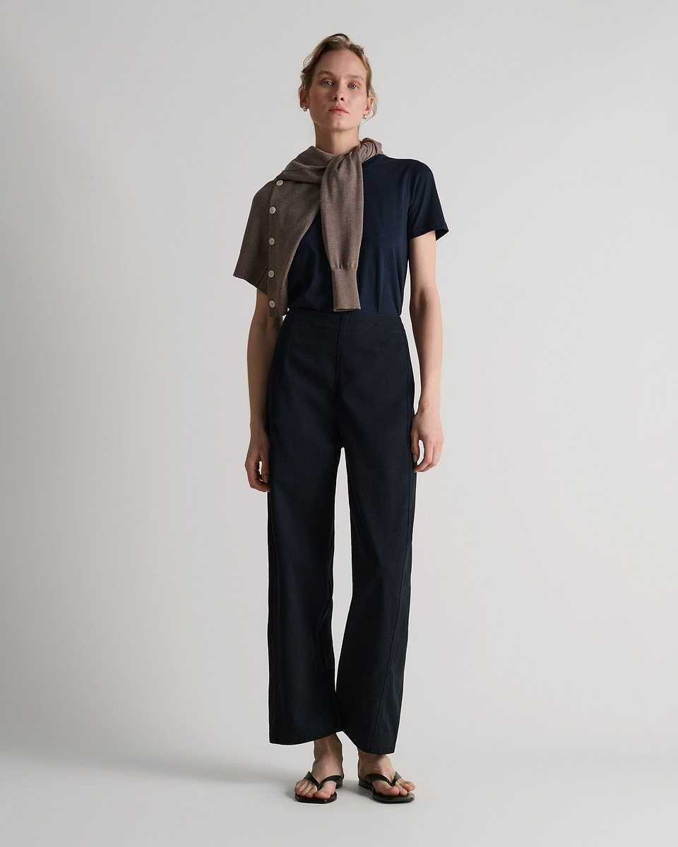 Women's Organic Cotton Barrel Leg Jean - Ink