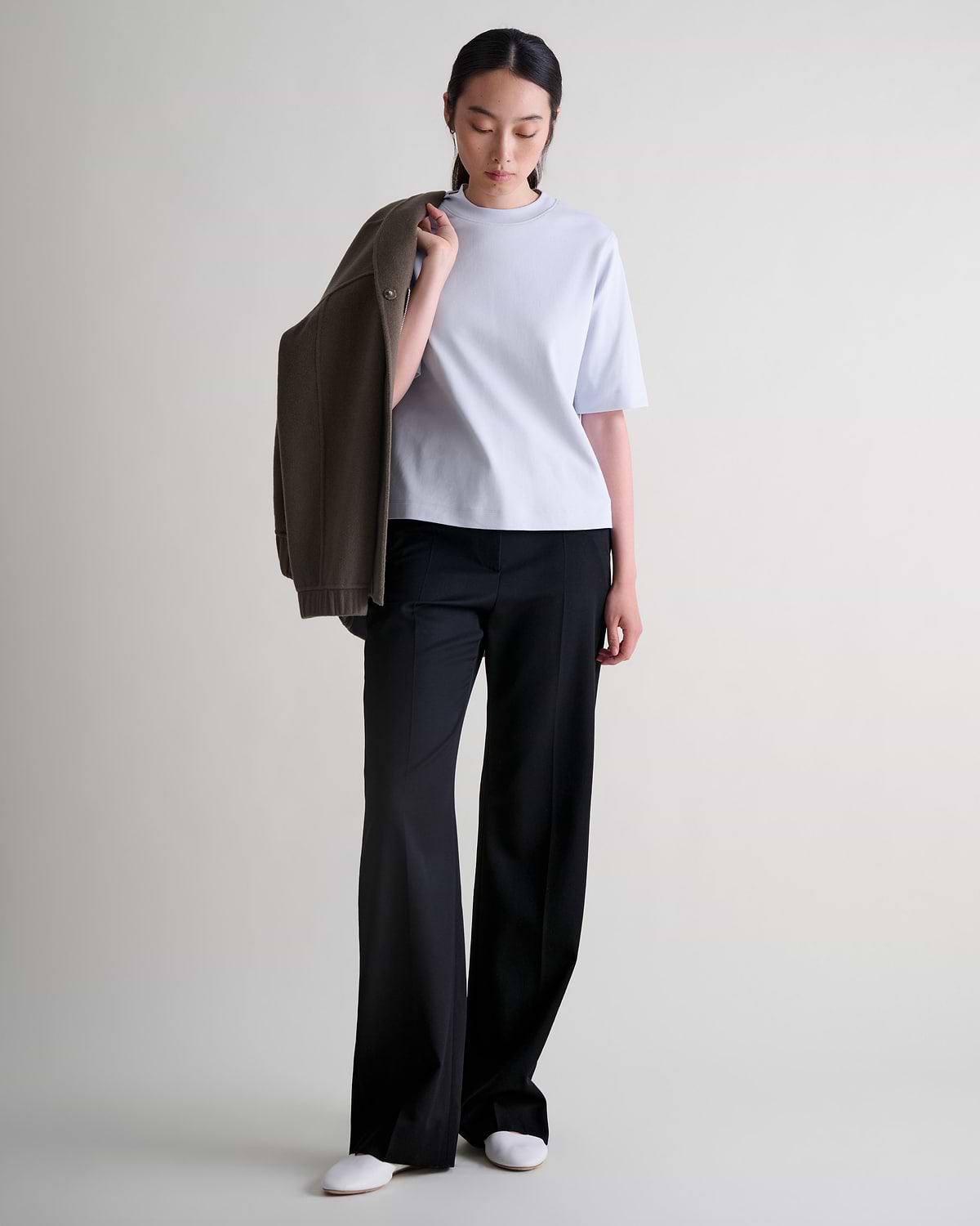 Women's Boxy Cotton T-shirt - Ice Blue
