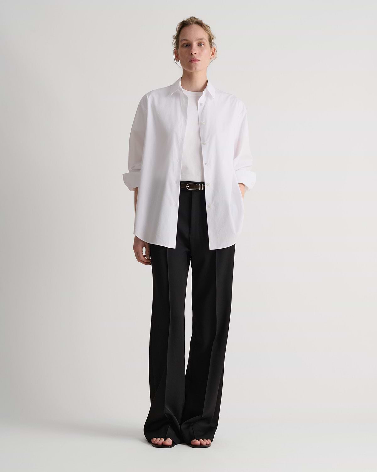 Organic Cotton Oversized Poplin Shirt - White