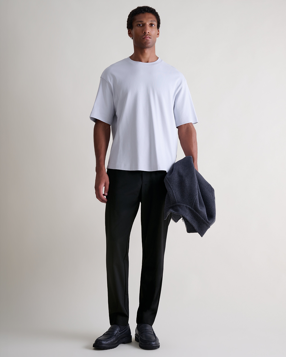 Men's Relaxed Cotton T-shirt - Ice Blue