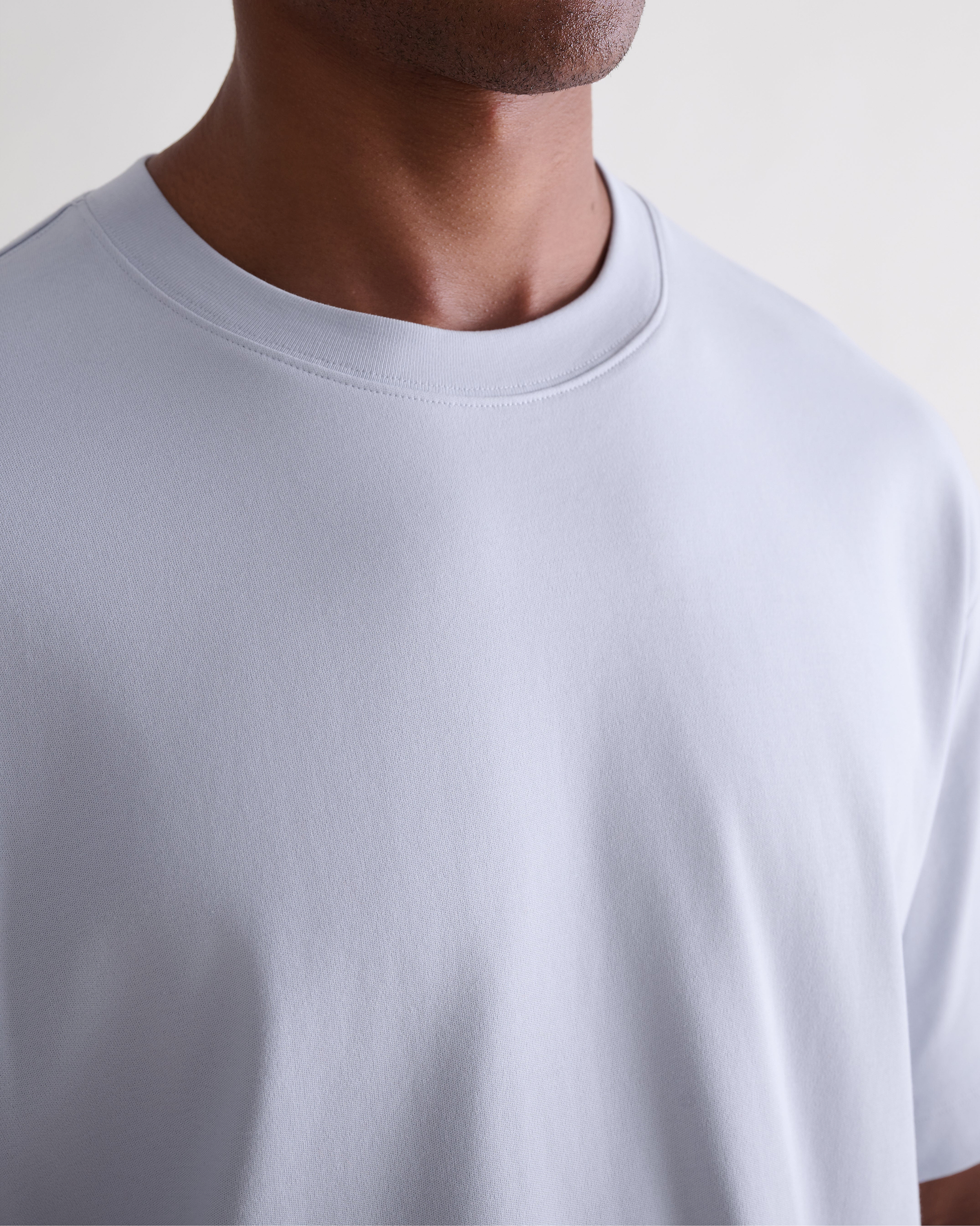 Men's Relaxed Cotton T-shirt - Ice Blue