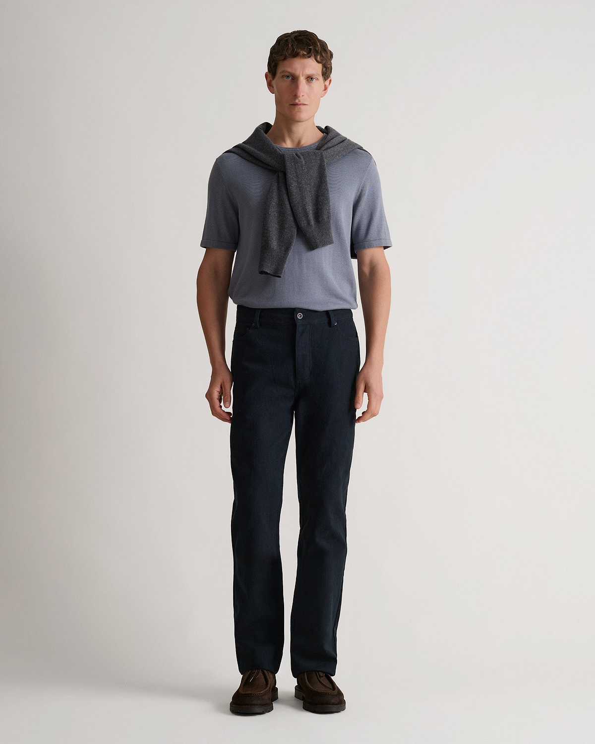 Men's Navy Trousers & Joggers