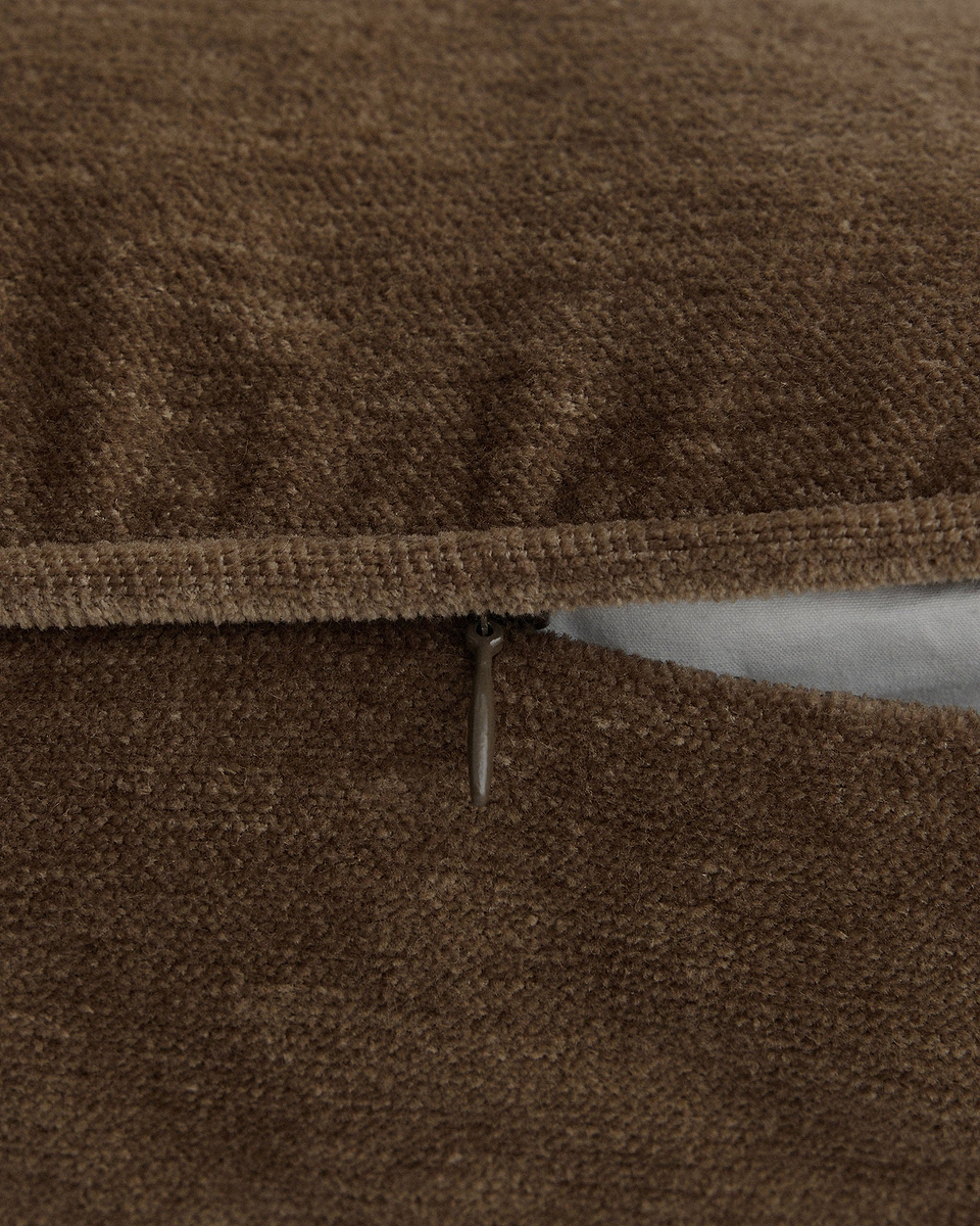 Velvet Lumbar Cushion Cover - Tobacco